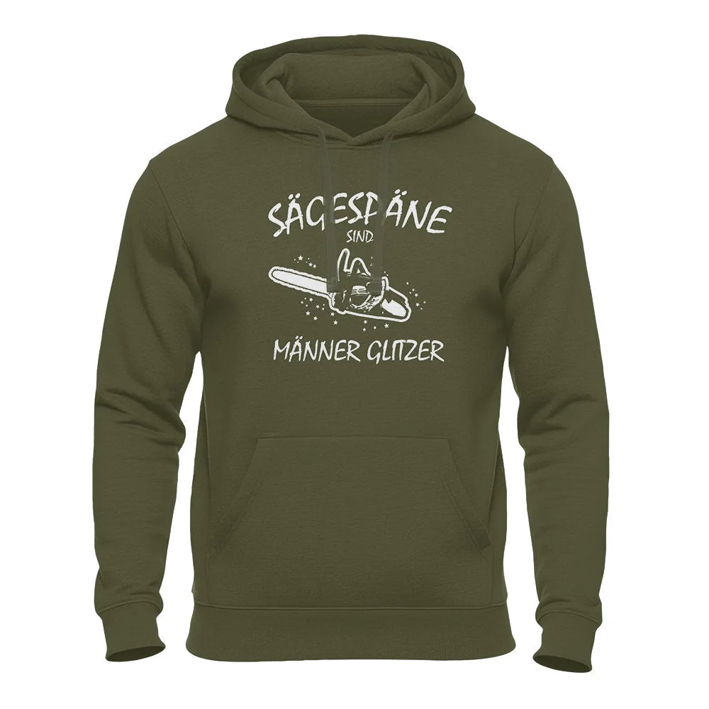 Sägespäne sind Männer Glitzer Kettensäge - Holzfäller - Unisex Hoodie Army