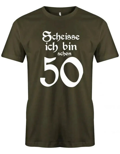 Scheisse ich bin schon 50 - Geburtstag - Herren T-Shirt