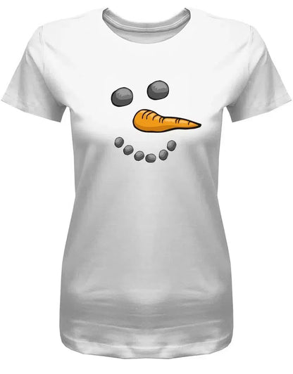 Schneemann Gesicht - Weihnachten - Damen T-Shirt