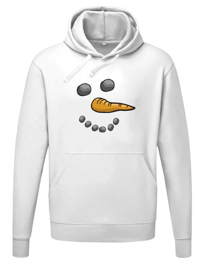 Schneemann Gesicht Weihnachten Hoodie Unisex