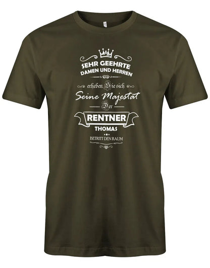 Seine Majestät der Rentner betritt den Raum - Rente Männer T-Shirt