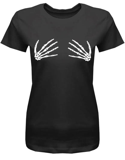 Skelett Hände - Brust - Halloween - Damen T-Shirt