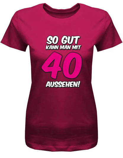 So gut kann man mit 40 aussehen Shadow - 40 Geburtstag Shirt Frau