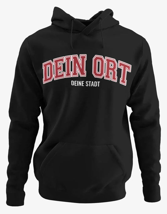Städte Hoodie - Personalisiert mit Ort und Stadt Collage Design