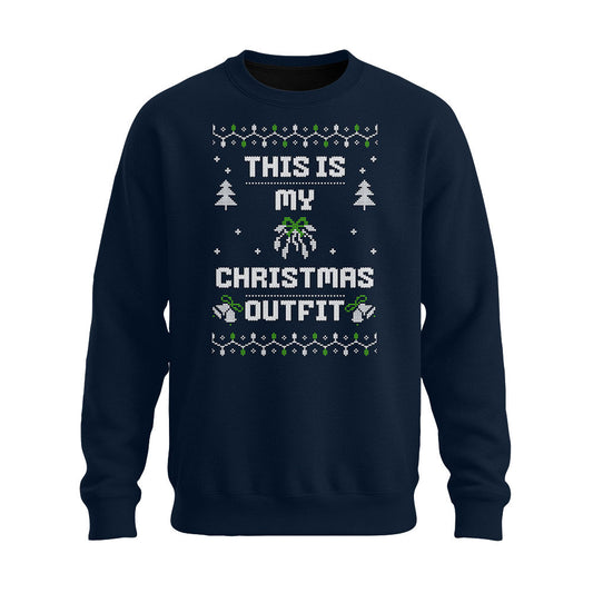 This is my christmas outfit - Weihnachten - Unisex Pullover Navy