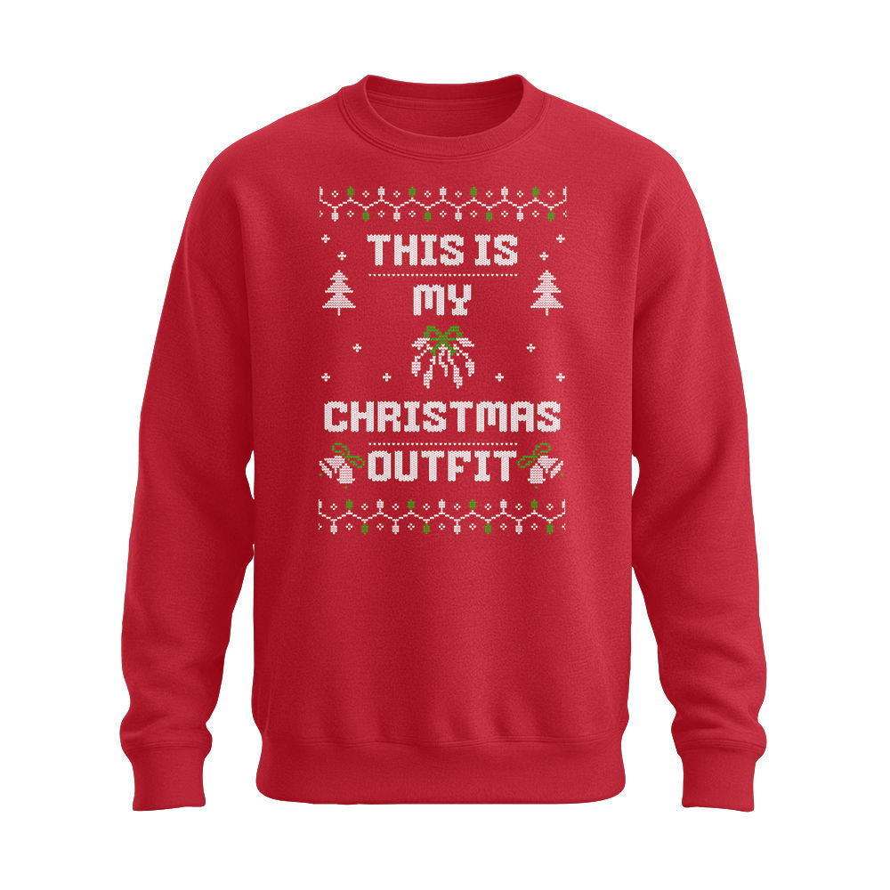 This is my christmas outfit - Weihnachten - Unisex Pullover Rot