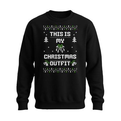 This is my christmas outfit - Weihnachten - Unisex Pullover schwarz