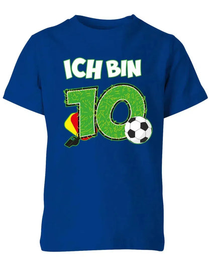 T-Shirt 10 Geburtstag Fußball Fußballer Rote Gelbe Karte für Junge und Mädchen