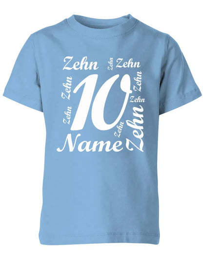 T-Shirt 10 Geburtstag Ganz viele Zehnen personalisierbar mit Name für Jungen und Mädchen
