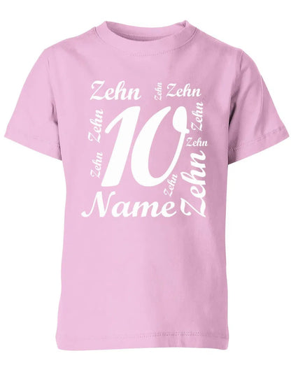T-Shirt 10 Geburtstag Ganz viele Zehnen personalisierbar mit Name für Jungen und Mädchen