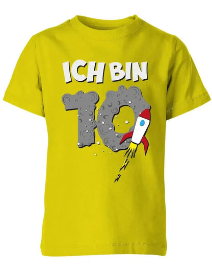 T-Shirt 10 Geburtstag Weltraum Weltall Rakete Astronaut für Junge und Mädchen