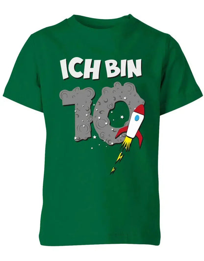 T-Shirt 10 Geburtstag Weltraum Weltall Rakete Astronaut für Junge und Mädchen