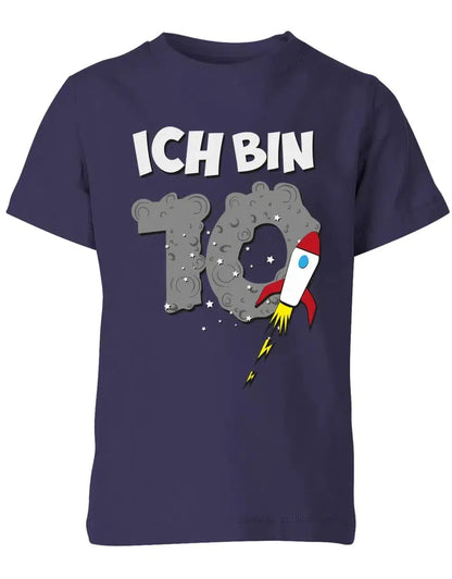 T-Shirt 10 Geburtstag Weltraum Weltall Rakete Astronaut für Junge und Mädchen