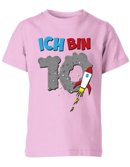 T-Shirt 10 Geburtstag Weltraum Weltall Rakete Astronaut für Junge und Mädchen
