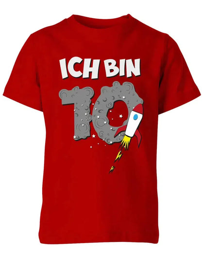 T-Shirt 10 Geburtstag Weltraum Weltall Rakete Astronaut für Junge und Mädchen