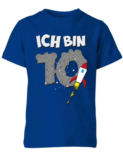 T-Shirt 10 Geburtstag Weltraum Weltall Rakete Astronaut für Junge und Mädchen