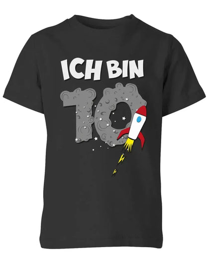 T-Shirt 10 Geburtstag Weltraum Weltall Rakete Astronaut für Junge und Mädchen
