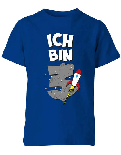 T-Shirt 3 Geburtstag Weltraum Weltall Rakete Astronaut für Junge und Mädchen