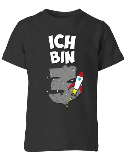 T-Shirt 3 Geburtstag Weltraum Weltall Rakete Astronaut für Junge und Mädchen
