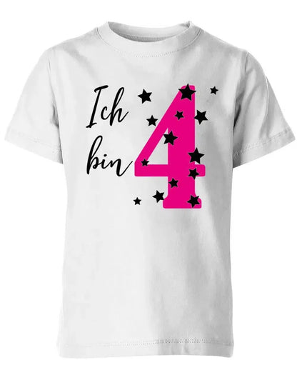 T Shirt 4 Geburtstag ich bin 4 mit Sterne verziert für Mädchen