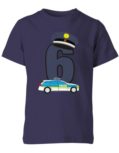T-Shirt 6 Geburtstag Polizei Junge und Mädchen