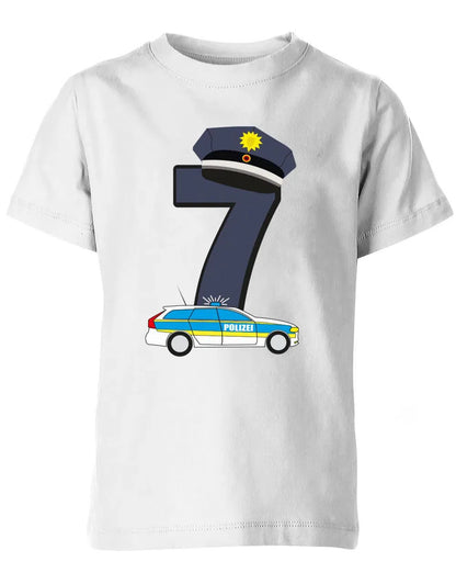 T-Shirt 7 Geburtstag Polizei Junge und Mädchen