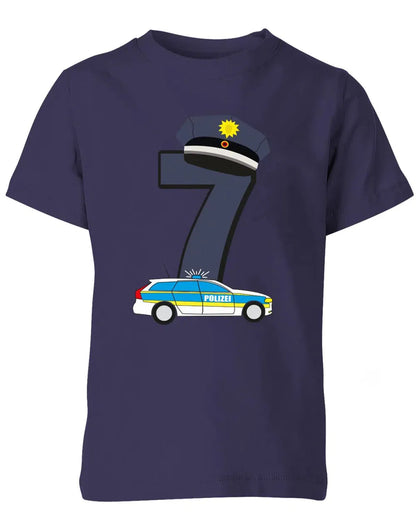 T-Shirt 7 Geburtstag Polizei Junge und Mädchen