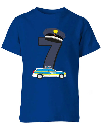 T-Shirt 7 Geburtstag Polizei Junge und Mädchen
