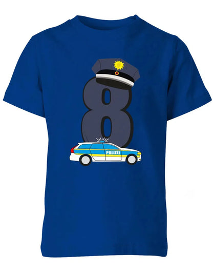 T-Shirt 8 Geburtstag Polizei Junge und Mädchen