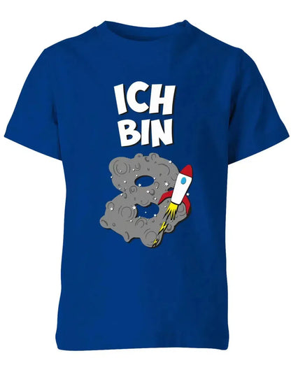 T-Shirt 8 Geburtstag Weltraum Weltall Rakete Astronaut für Junge und Mädchen
