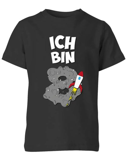 T-Shirt 8 Geburtstag Weltraum Weltall Rakete Astronaut für Junge und Mädchen