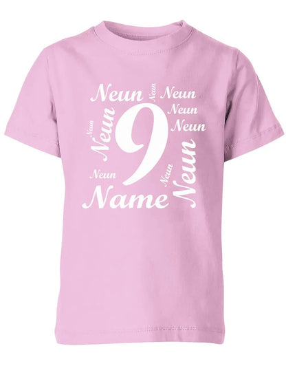 T-Shirt 9 Geburtstag Ganz viele Neunen personalisierbar mit Name für Jungen und Mädchen