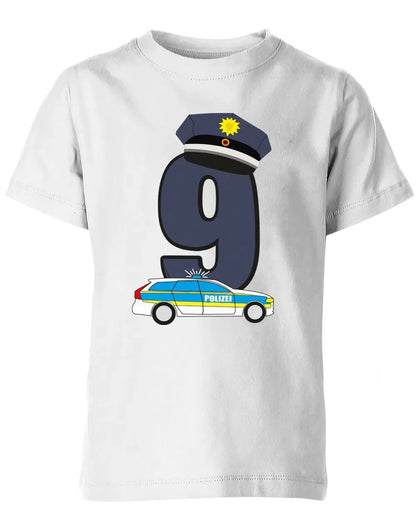 T-Shirt 9 Geburtstag Polizei Junge und Mädchen