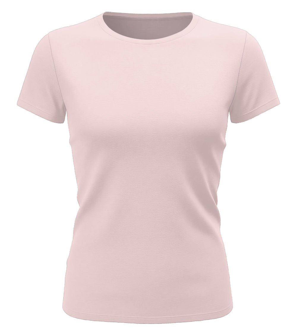 Damen T-Shirt – Unbedruckt Einfarbig aus Baumwolle Rosa