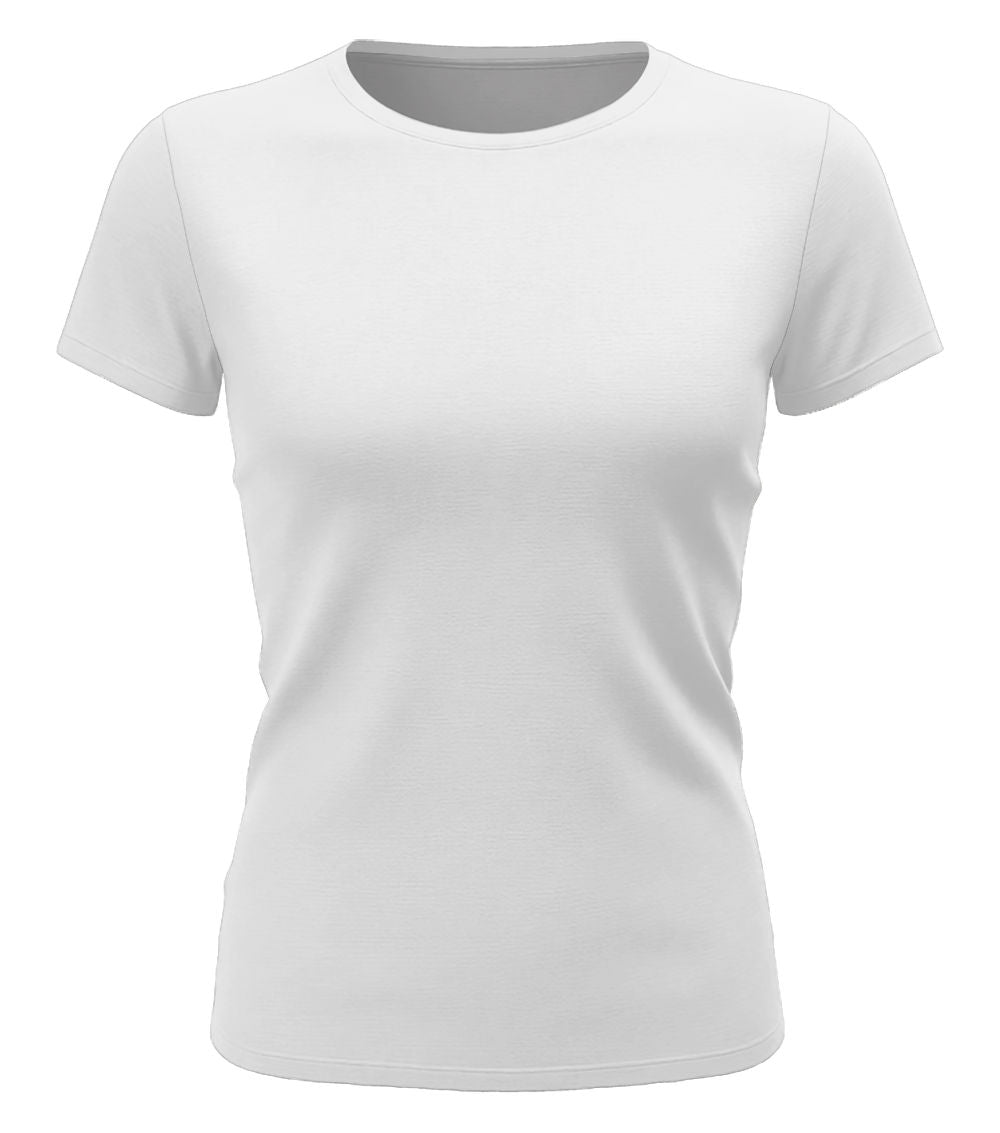 Damen T-Shirt – Unbedruckt Einfarbig aus Baumwolle Weiß