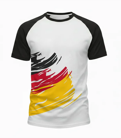 Deutschland T-Shirt WM 2026 Forza Edition Vorderseite mit Schwarz Rot Gold Design