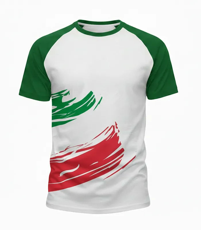 Italien T-Shirt WM 2026 Forza Edition Vorderseite mit Grün Weiß Rot Design