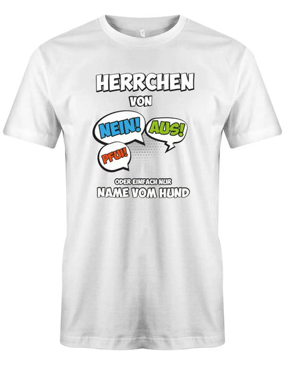 T-Shirt für Hundebesitzer Herrchen von personalisiert mit Name vom Hund