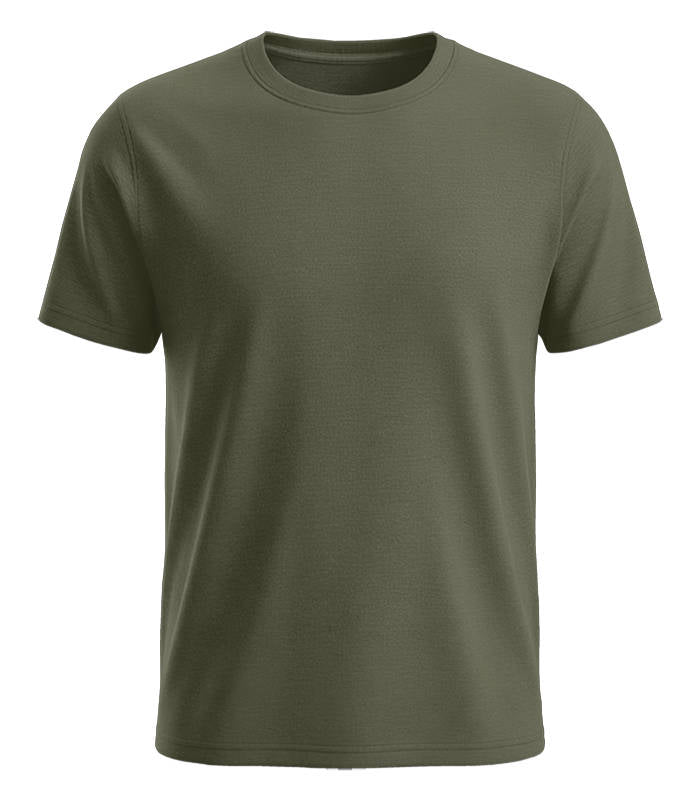 Herren T-Shirt army grün unbedruckt Basic