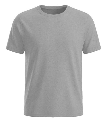 Herren T-Shirt grau unbedruckt Baumwolle Viskose