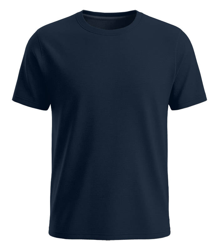Herren T-Shirt navy unbedruckt Baumwolle Basic