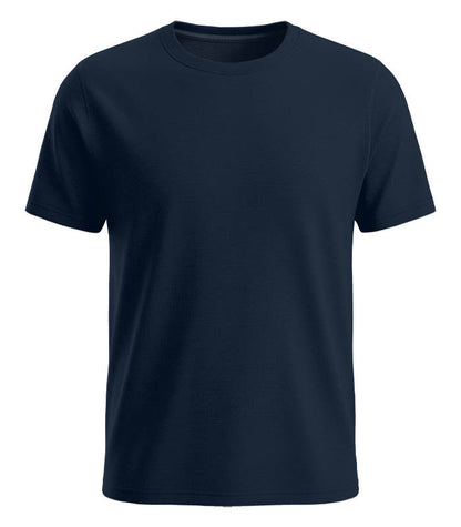 Herren T-Shirt navy unbedruckt Baumwolle Basic