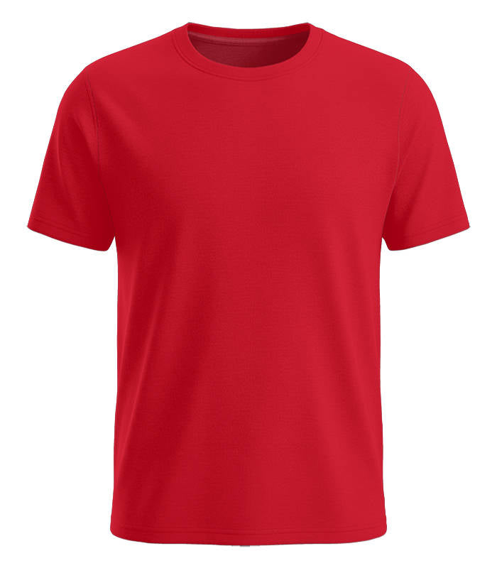 Herren T-Shirt rot unbedruckt Baumwolle Herren