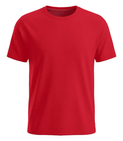 Herren T-Shirt rot unbedruckt Baumwolle Herren
