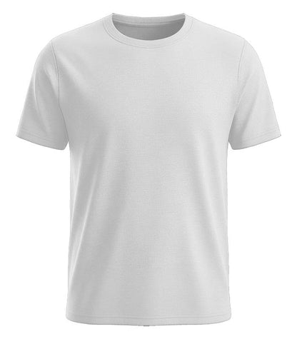 Herren T-Shirt weiß unbedruckt Baumwolle Rundhals