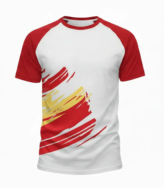 Spanien T-Shirt WM 2026 Forza Edition Vorderseite mit Rot Gelb Design