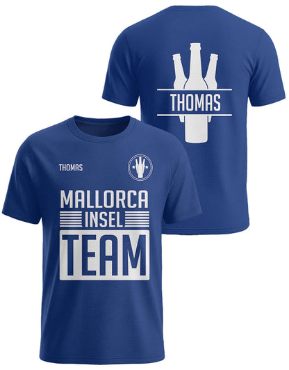 Mallorca Team Herren T-Shirt royalblau personalisiert Ballermann Shirt Männer