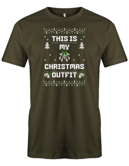 This is my christmas outfit Ugly Sweater Style Herren T Shirt