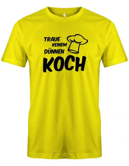 Traue keinem dünnen Koch - grillen - kochen - Herren T-Shirt