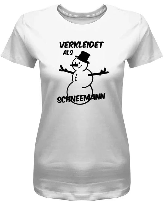 Verkleidet als Schneemann - Damen T-Shirt Kostüm